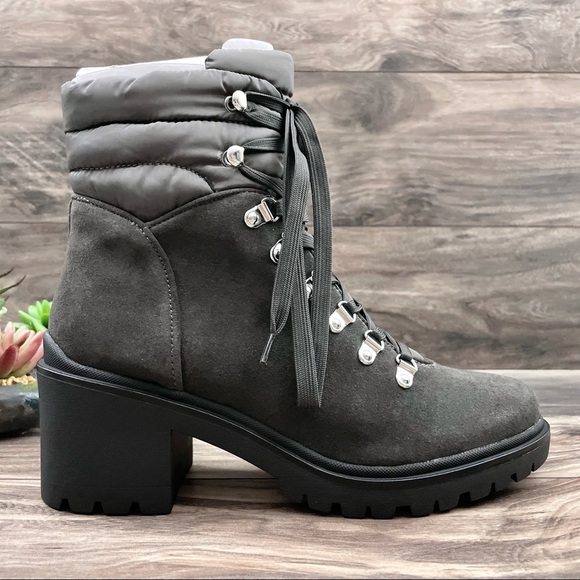 NIB Nine West Persia Leather Lug Sole Hiker Boots - Picture 7 of 12